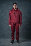 SEVEN Red Textured Tracksuit – Bold Winter Edition