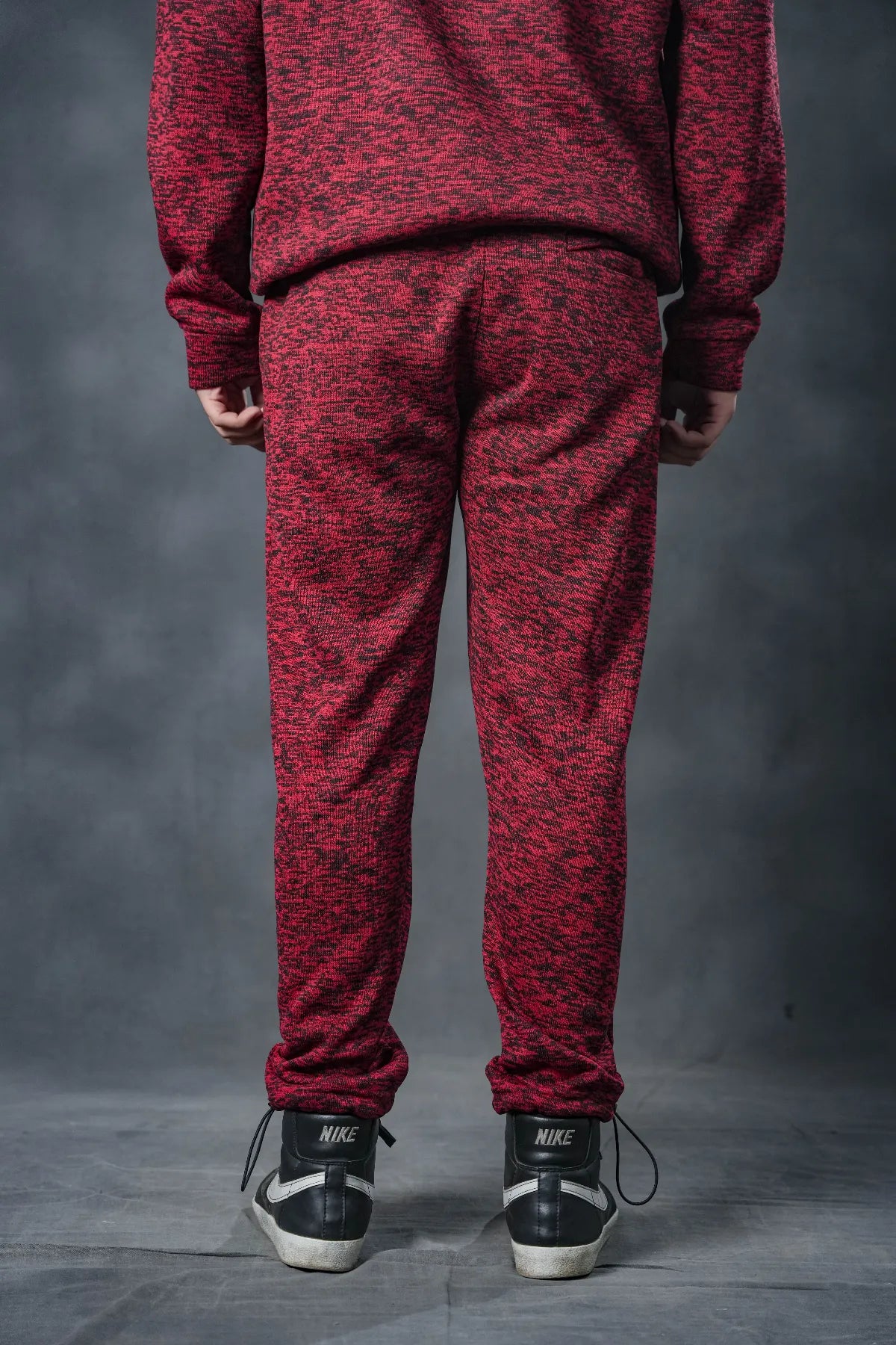 SEVEN Red Textured Tracksuit – Bold Winter Edition