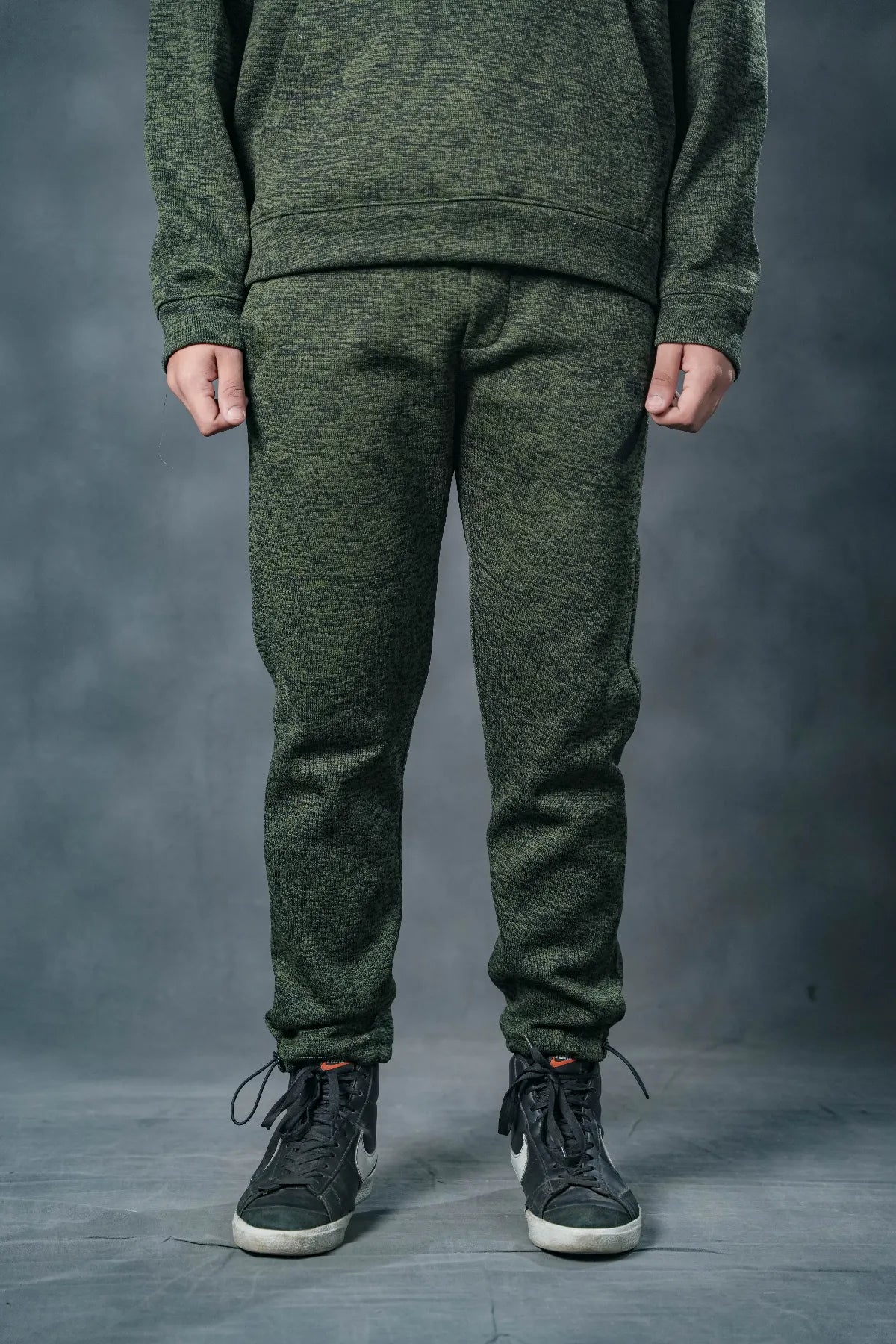 SEVEN Forest Green Textured Tracksuit - Deep Winter Edition