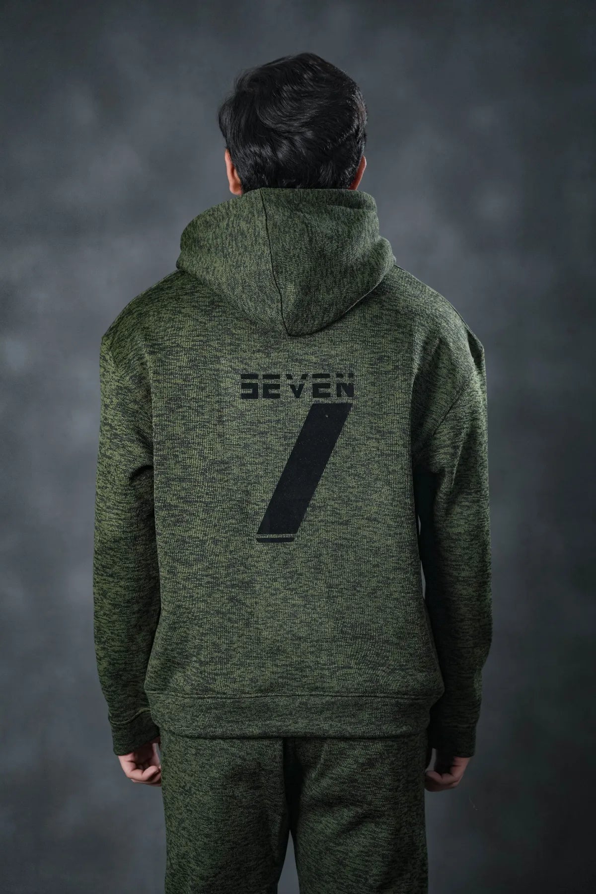 SEVEN Forest Green Textured Tracksuit - Deep Winter Edition