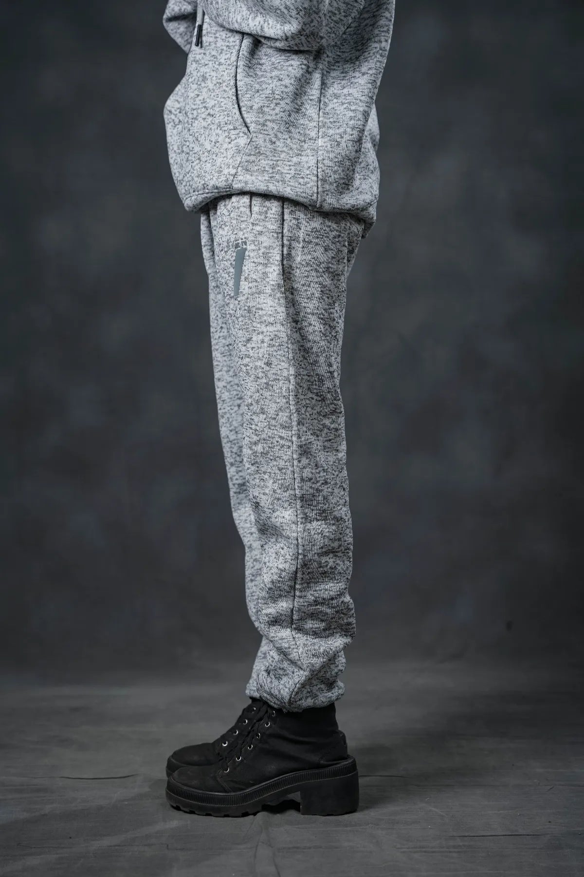 SEVEN Women's Cloud Grey Textured Tracksuit - Athleisure Comfort
