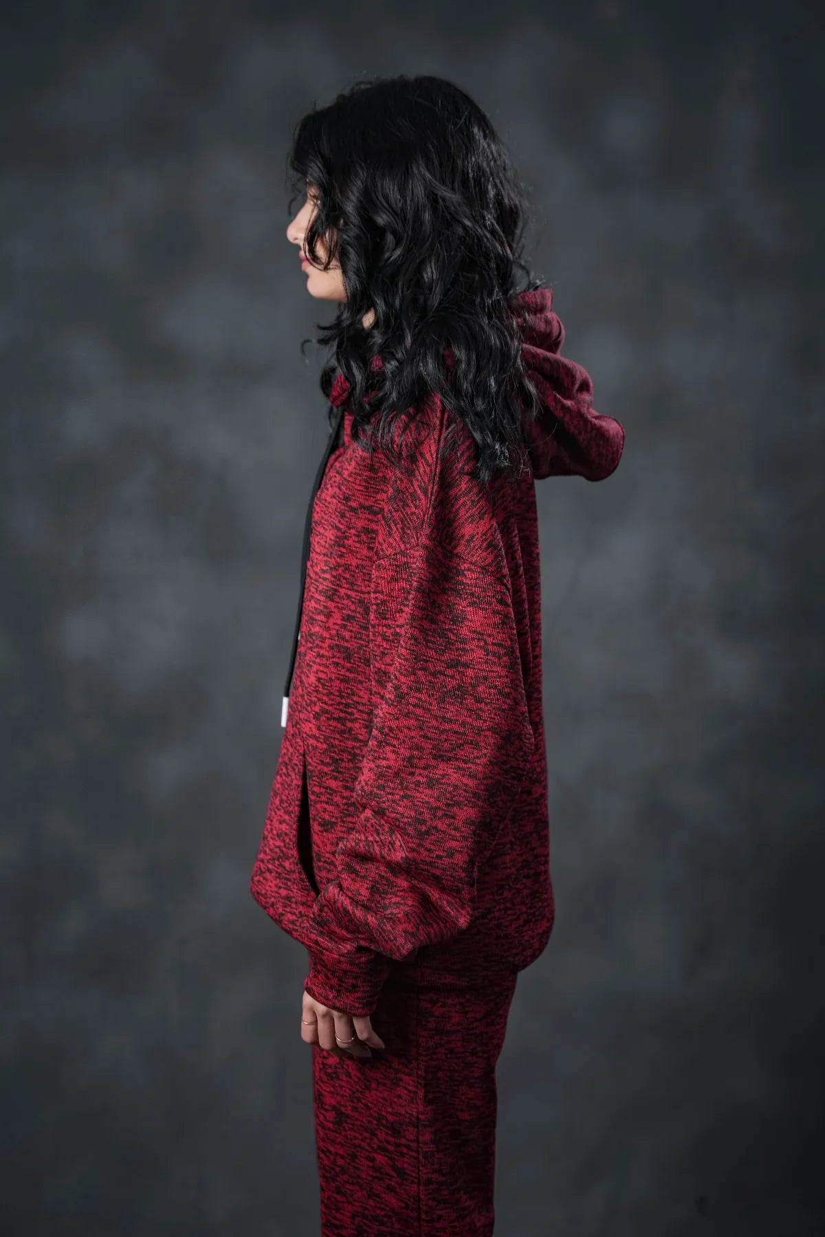 SEVEN Women's Crimson Textured Tracksuit - Statement Knit