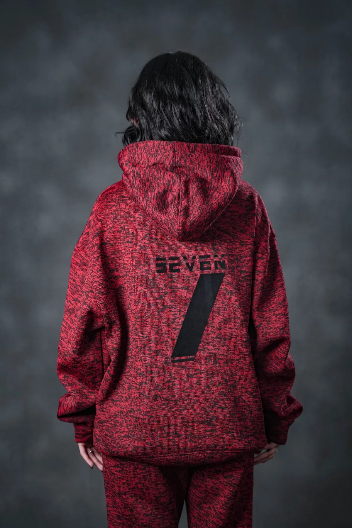 SEVEN Women's Crimson Textured Tracksuit - Statement Knit
