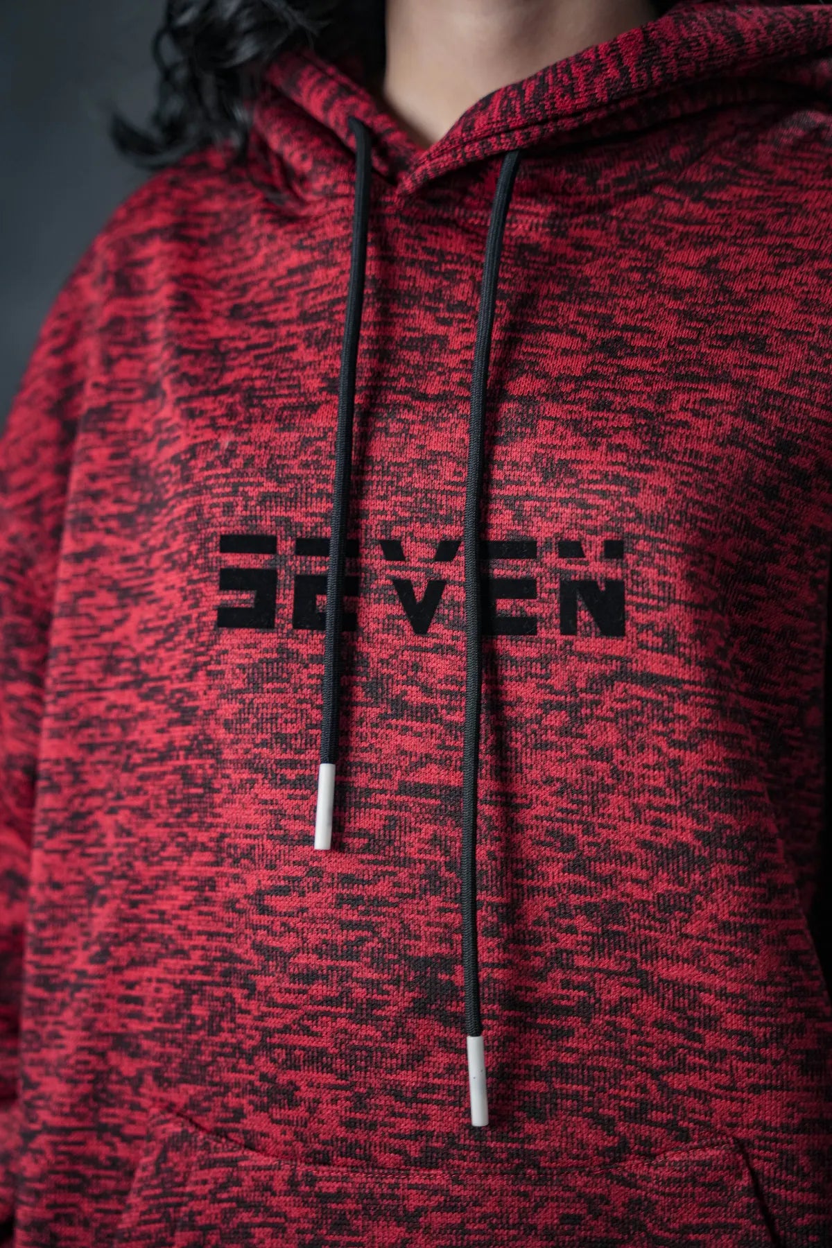 SEVEN Women's Crimson Textured Tracksuit - Statement Knit