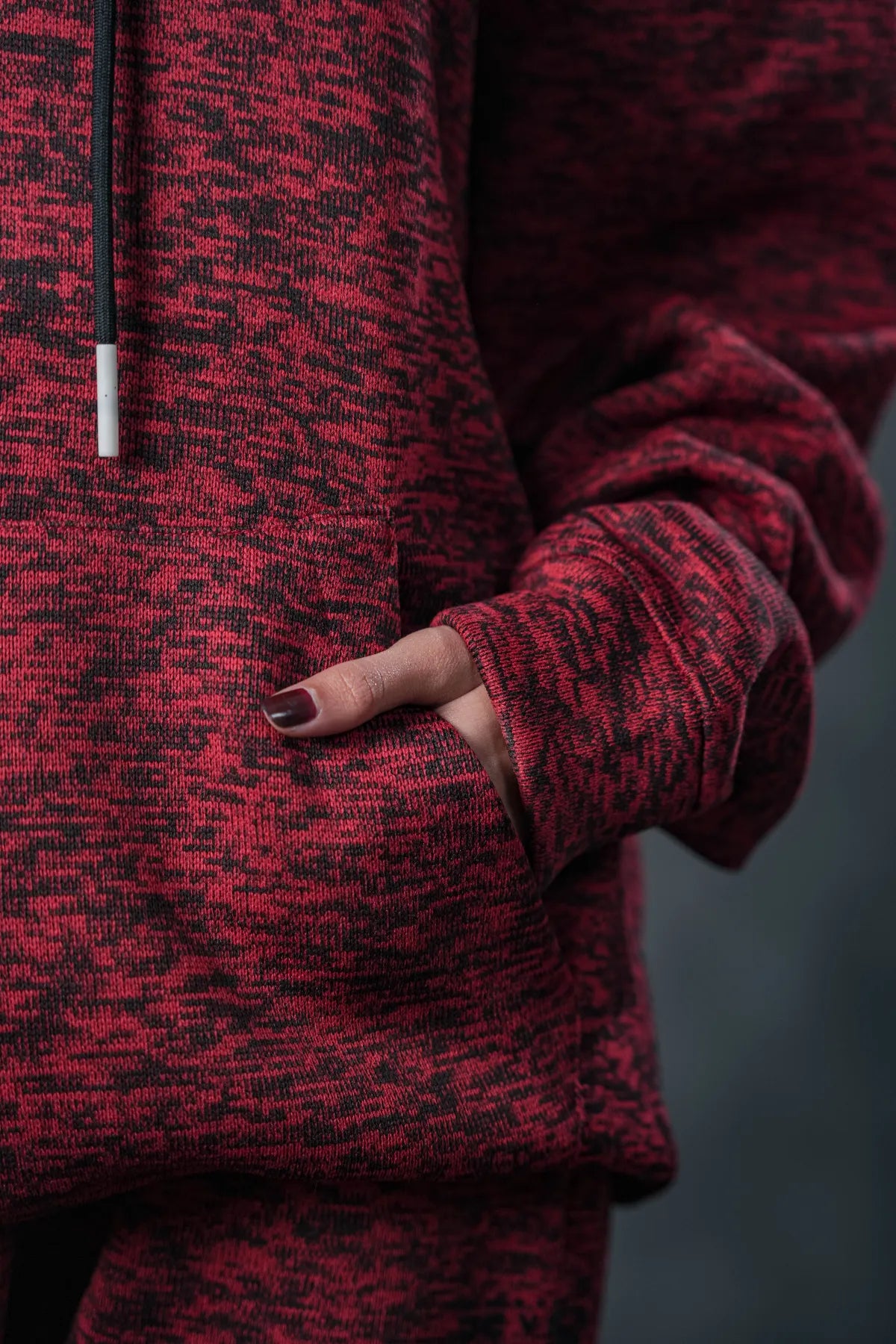 SEVEN Women's Crimson Textured Tracksuit - Statement Knit