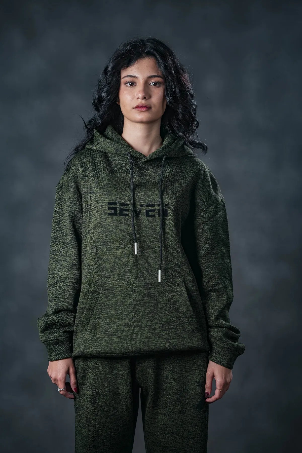 SEVEN Women's Deep Forest Textured Tracksuit - Utility Knit
