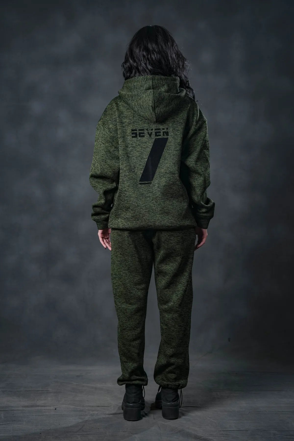 SEVEN Women's Deep Forest Textured Tracksuit - Utility Knit