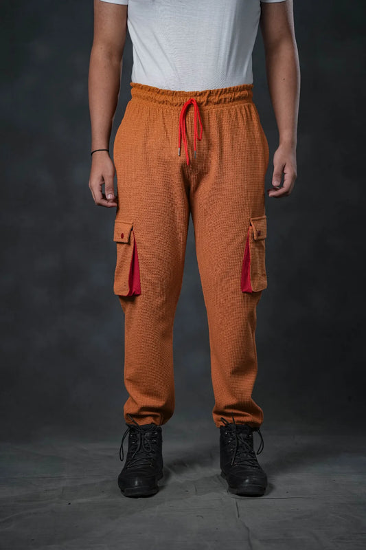 SEVEN Desert Knit Cargo Trousers - Sunset Contrast