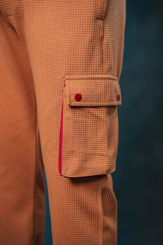 SEVEN Desert Knit Cargo Trousers - Sunset Contrast