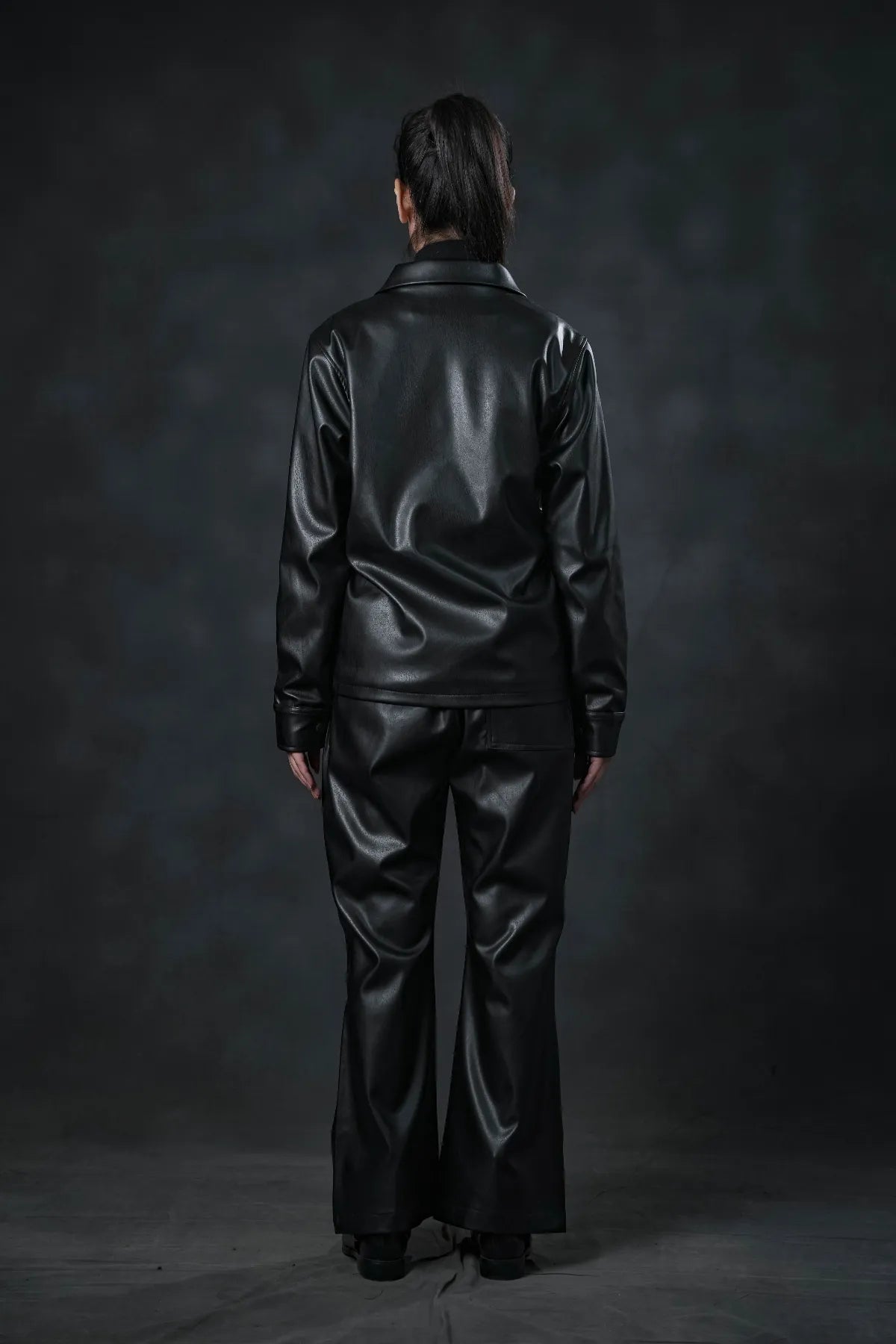 SEVEN Women's Obsidian Faux Leather Set - Monochromatic Utility