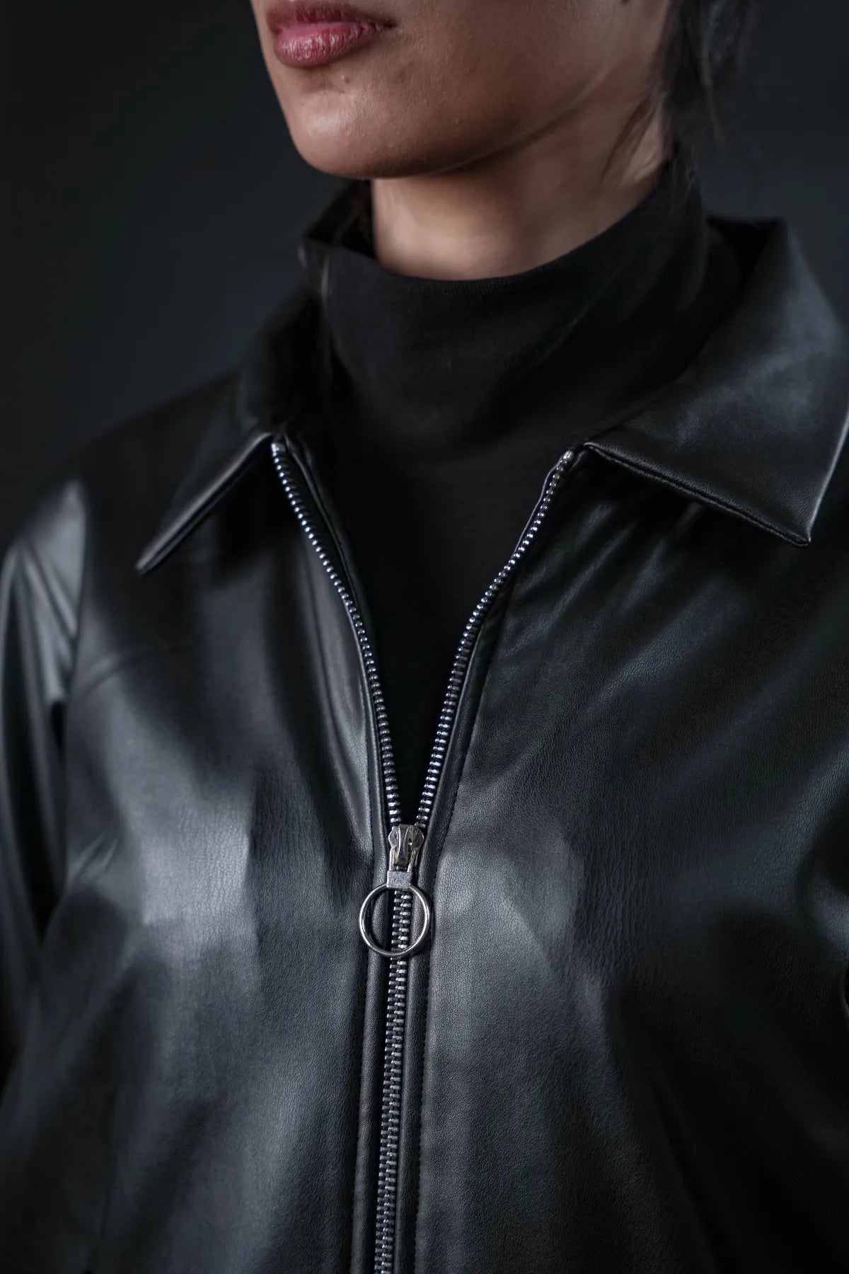SEVEN Women's Obsidian Faux Leather Set - Monochromatic Utility