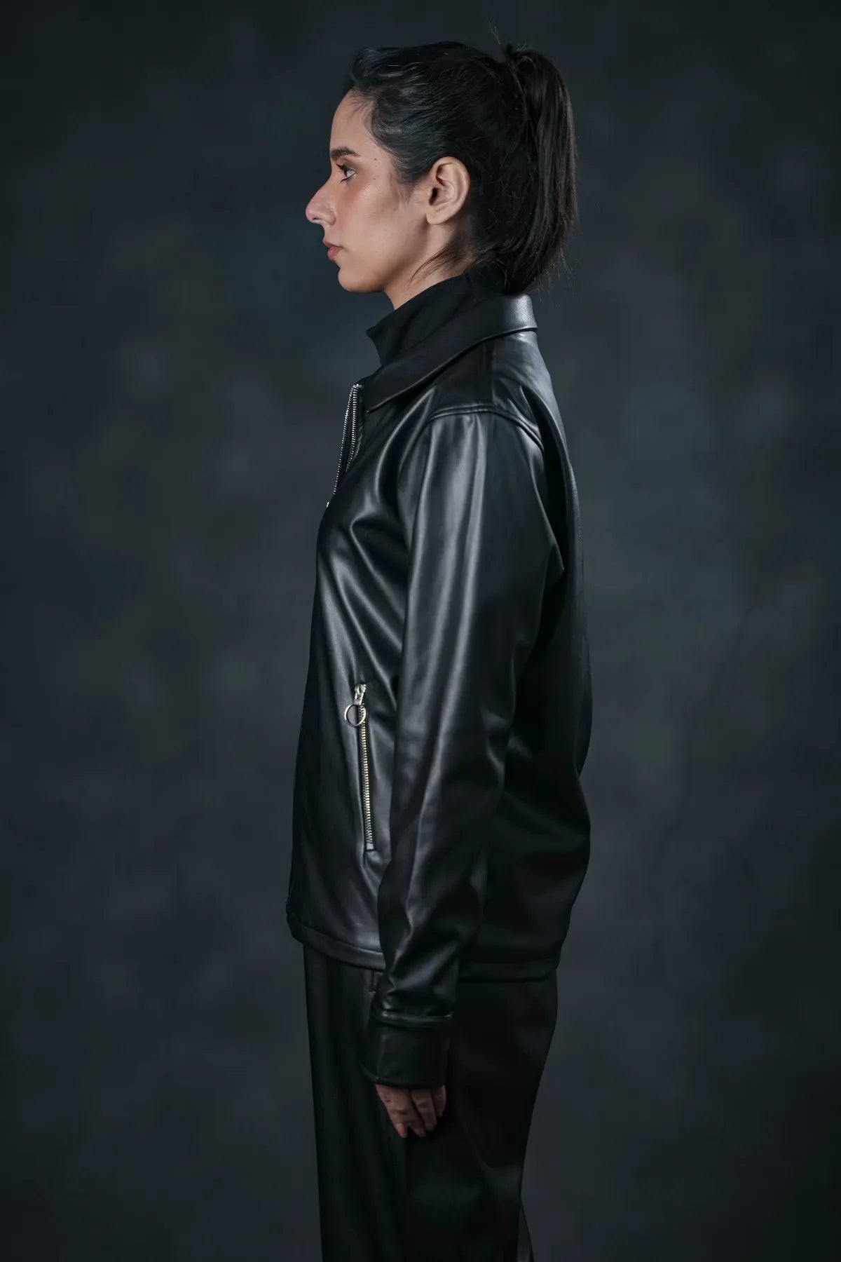 SEVEN Women's Obsidian Faux Leather Set - Monochromatic Utility
