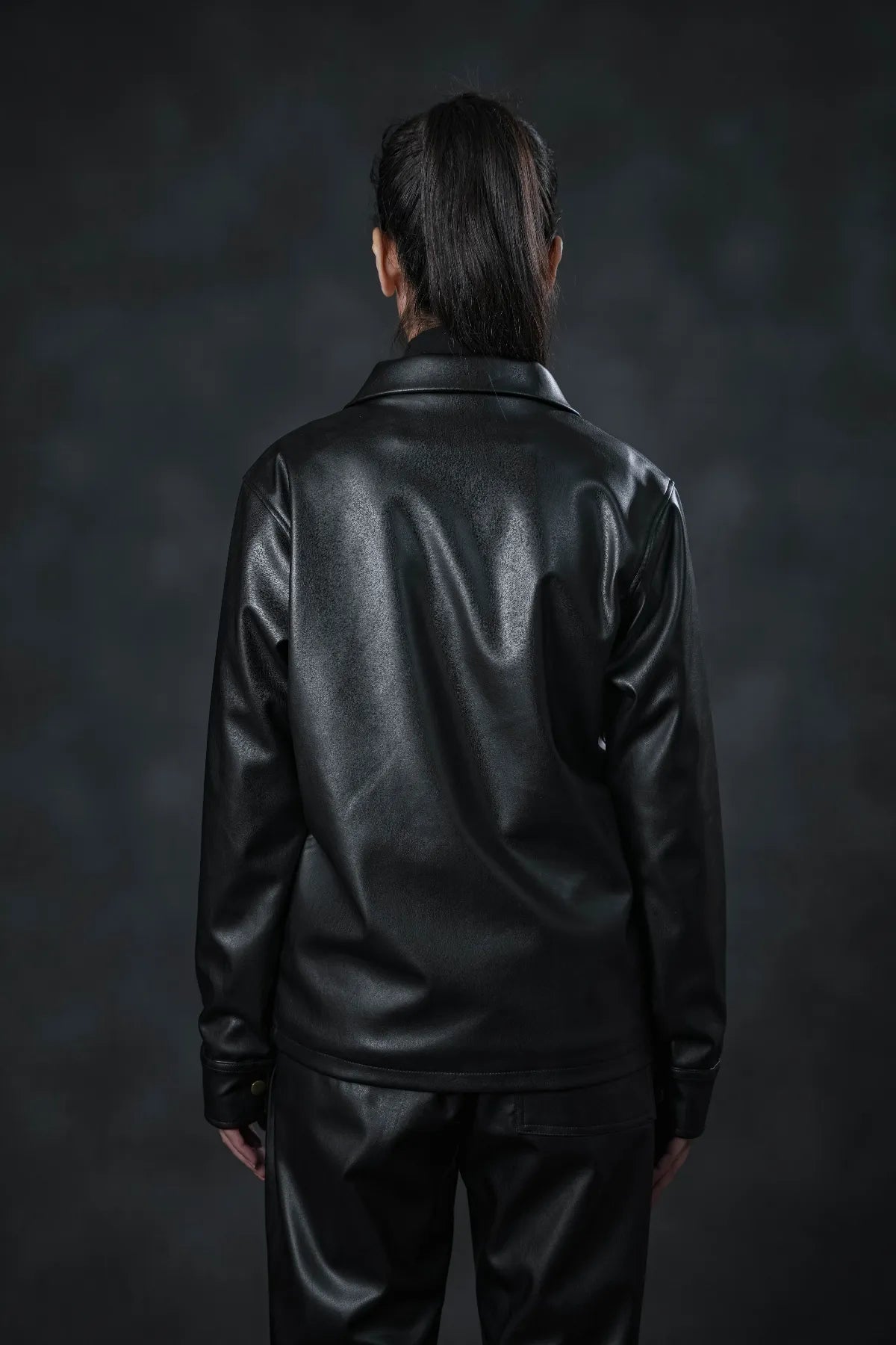SEVEN Women's Obsidian Faux Leather Set - Monochromatic Utility
