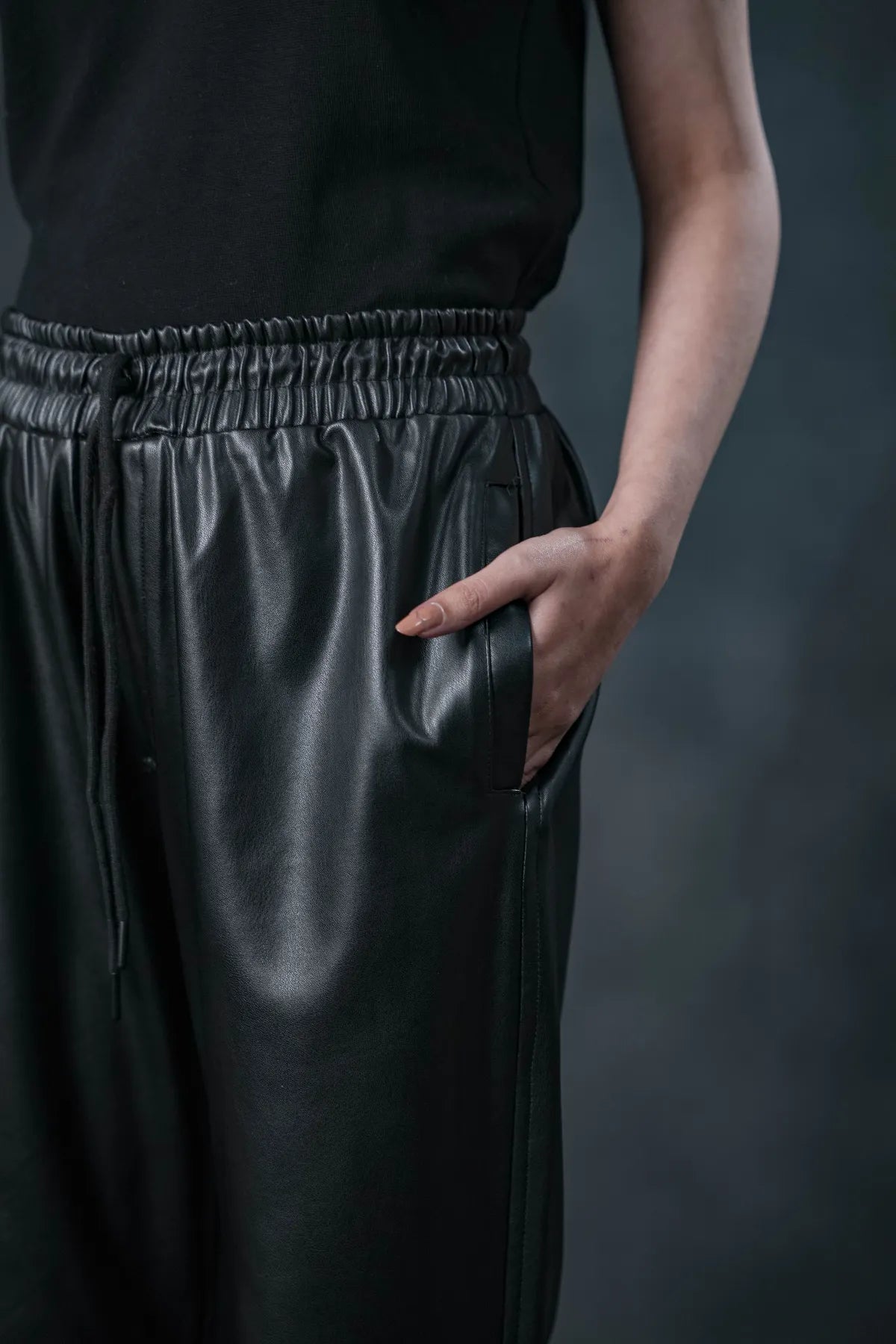 SEVEN Women's Obsidian Faux Leather Set - Monochromatic Utility