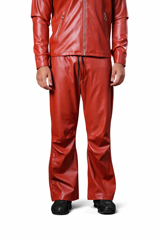 Red Leather Pants Men