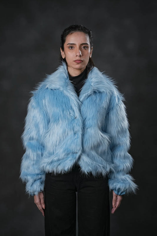 Arctic Wolf Faux Fur Jacket