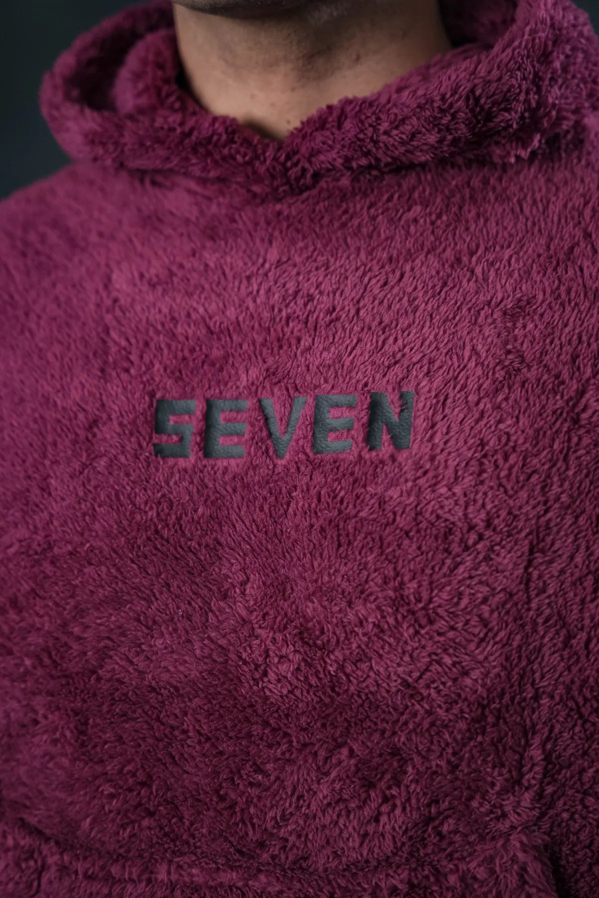 Maroon Plush Hoodie – Signature SEVEN Edition