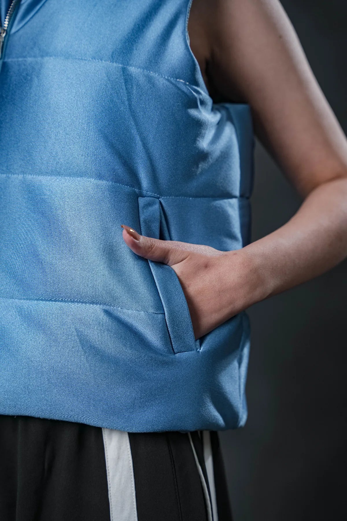 Sky Frost Sleeveless Puffer Vest