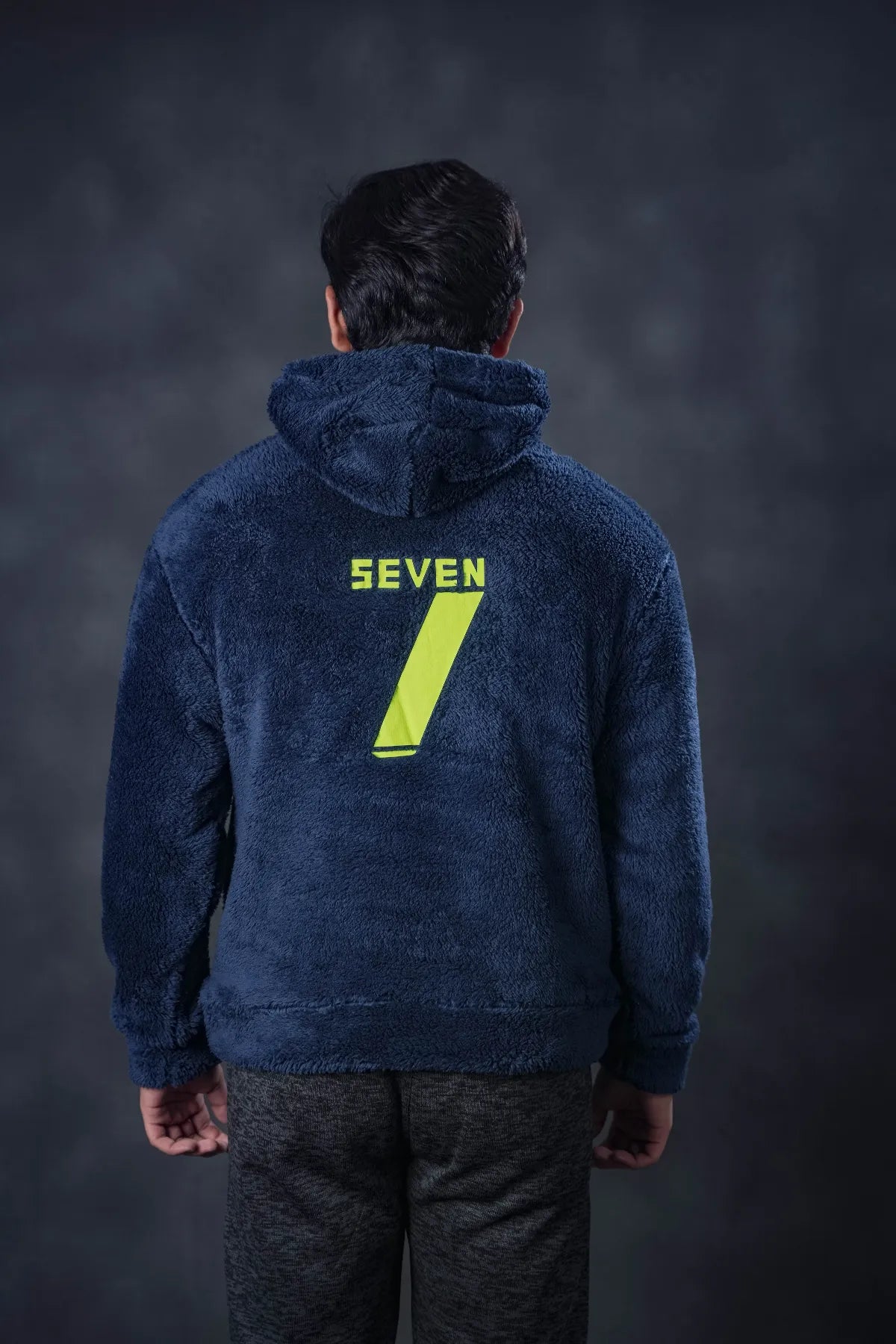 Navy Plush Hoodie – SEVEN Street Edition