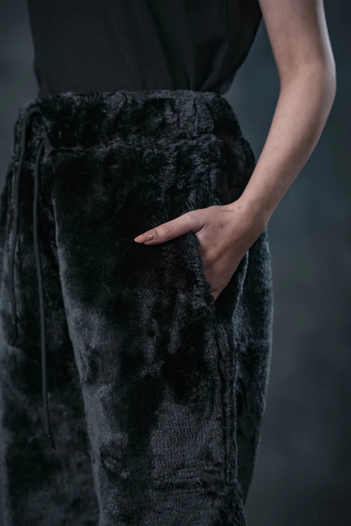 Midnight Plush Lounge Pants – Luxe Black Edition