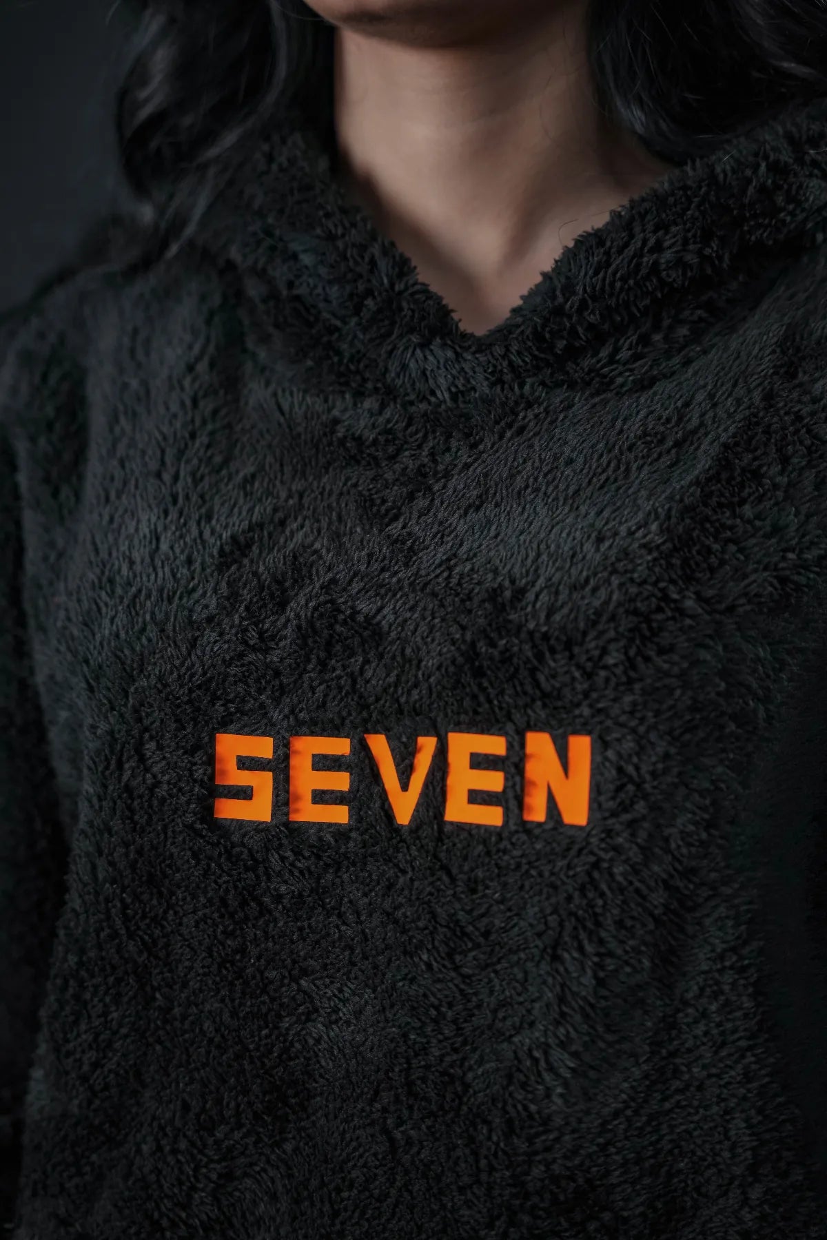 Black Plush Hoodie – SEVEN Signature Edition