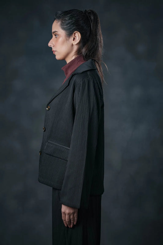 Midnight Pleated Power Set