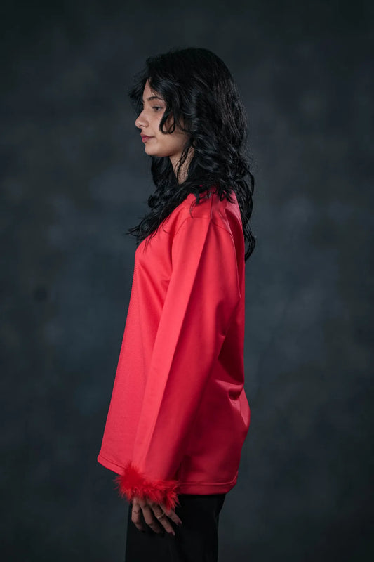 Crimson Luxe Full Sleeve Shirt