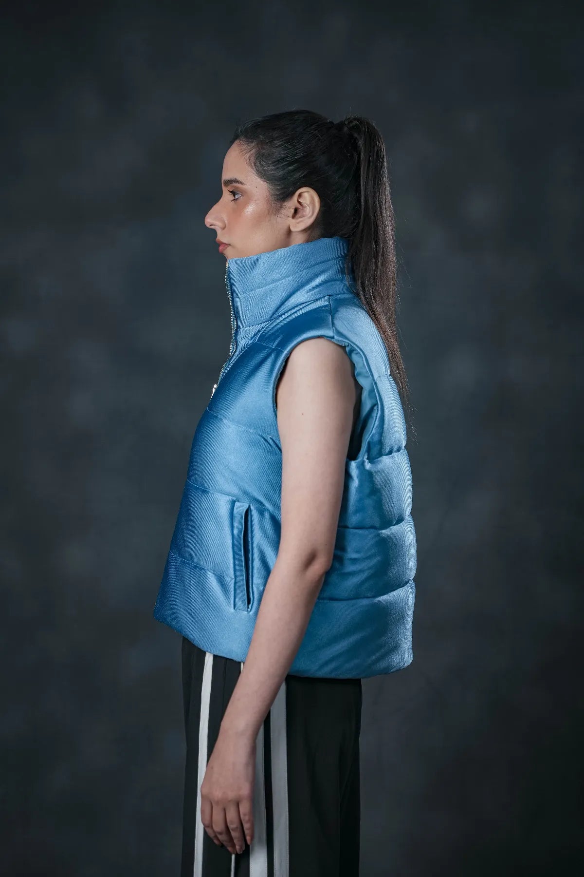 Sky Frost Sleeveless Puffer Vest