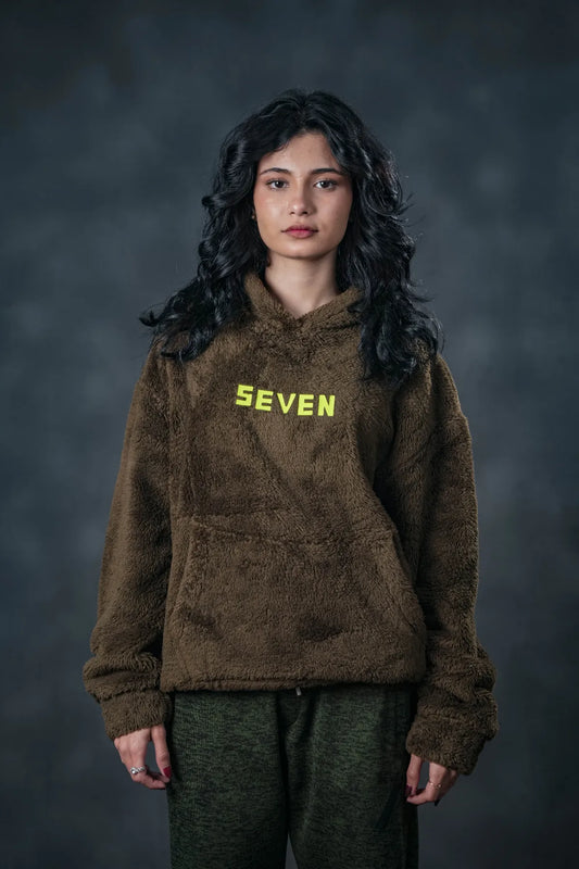Brown Plush Hoodie – SEVEN Street Edition