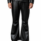 Black Leather Pants-Men
