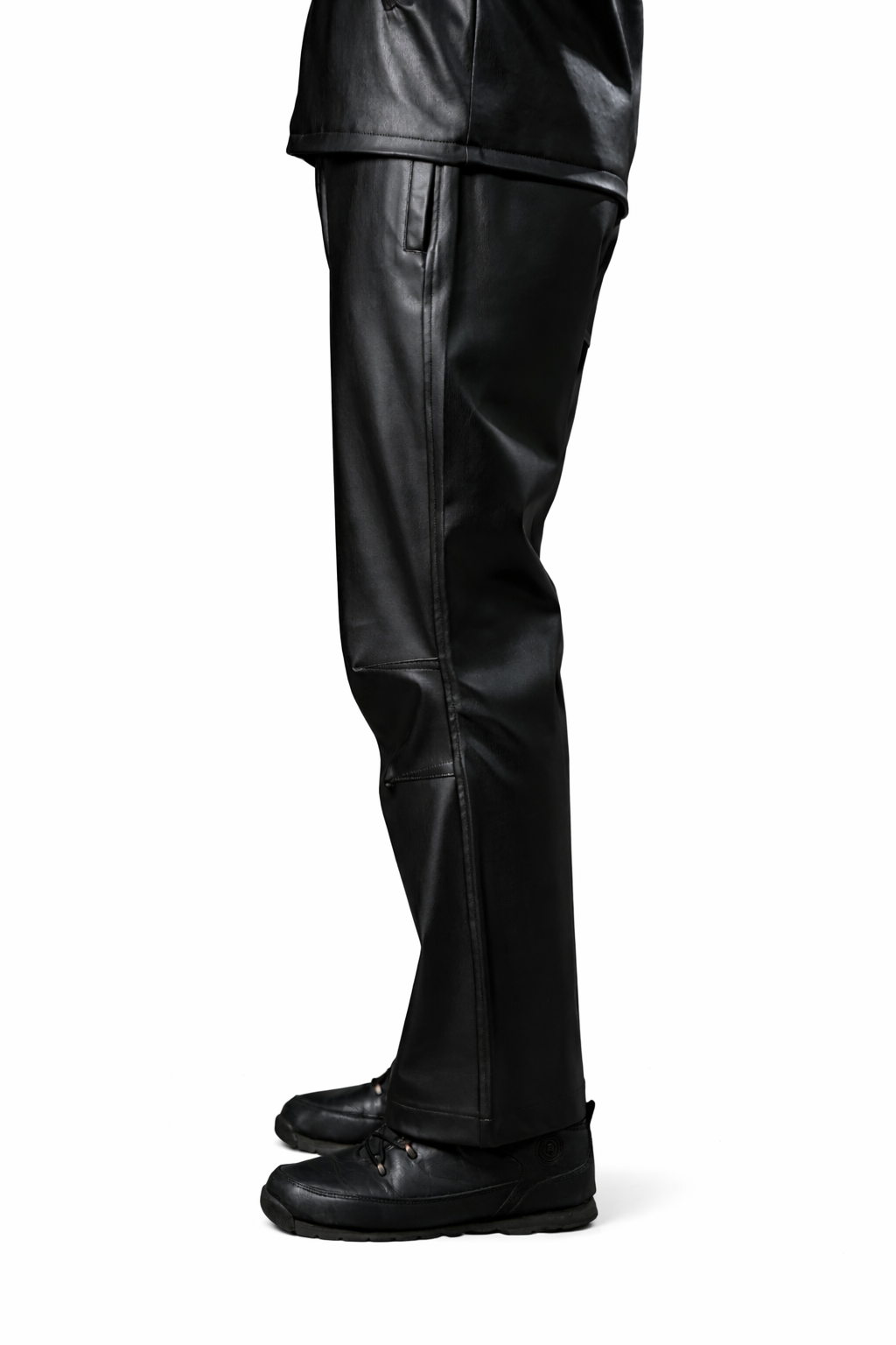 Black Leather Pants-Men