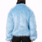 Blue Fur Jacket – Loose Fit – Women