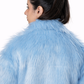 Blue Fur Jacket – Loose Fit – Women