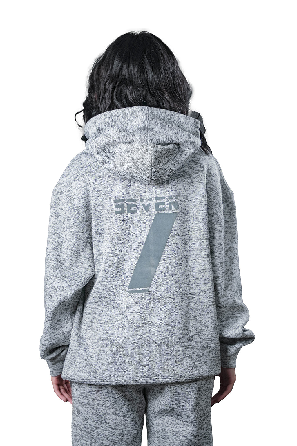 Grey Textured Tracksuit – Loose Fit – Unisex