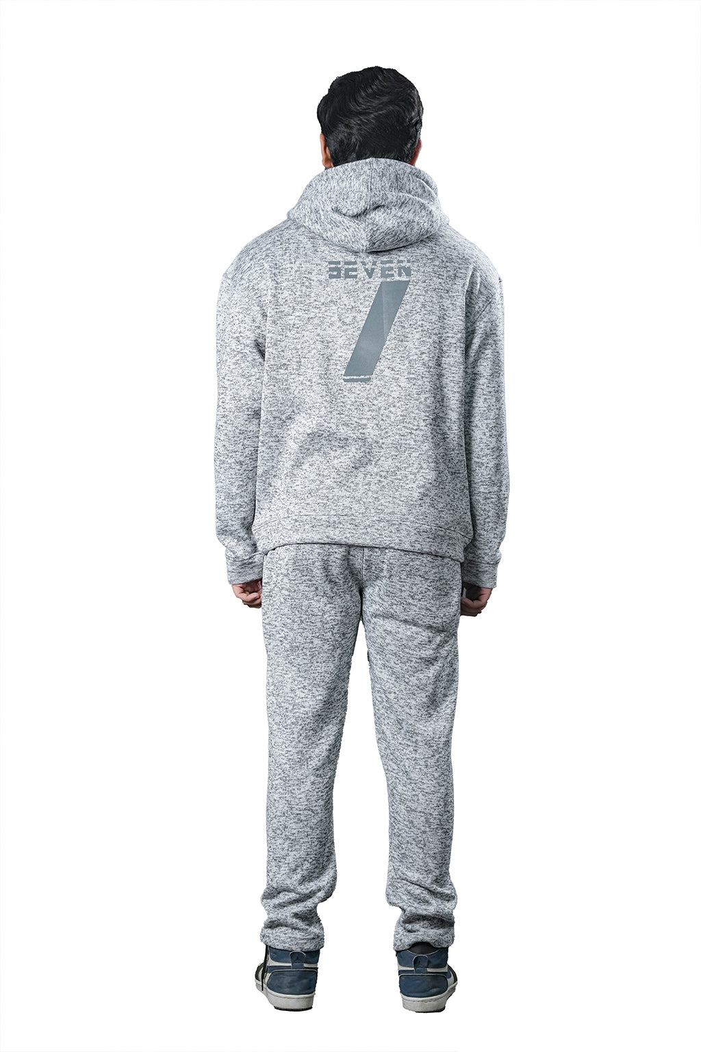 Grey Textured Tracksuit – Loose Fit – Unisex