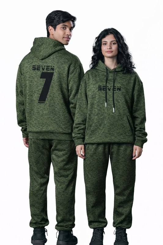Green Textured Tracksuit – Loose Fit – Unisex
