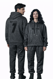 Black Textured Tracksuit – Loose Fit – Unisex