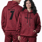 Red Textured Tracksuit – Loose Fit – Unisex