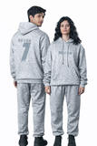 Grey Textured Tracksuit – Loose Fit – Unisex