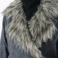 Grey Fur Collar Jacket – Regular Fit – Women