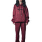 Red Textured Tracksuit – Loose Fit – Unisex