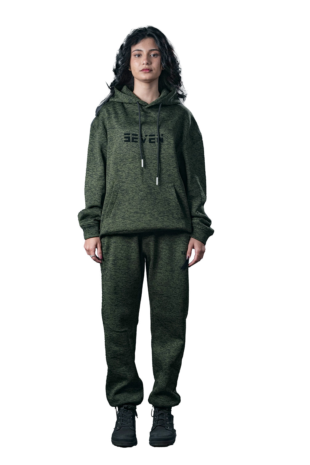 Green Textured Tracksuit – Loose Fit – Unisex