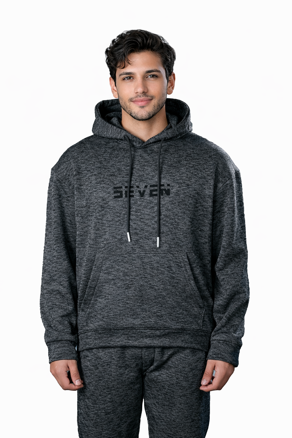 Black Textured Tracksuit – Loose Fit – Unisex