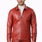 Red Leather Jacket – Regular Fit –Unisex