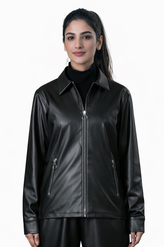 Black Leather Co-Ord Set – Regular Fit – Unisex