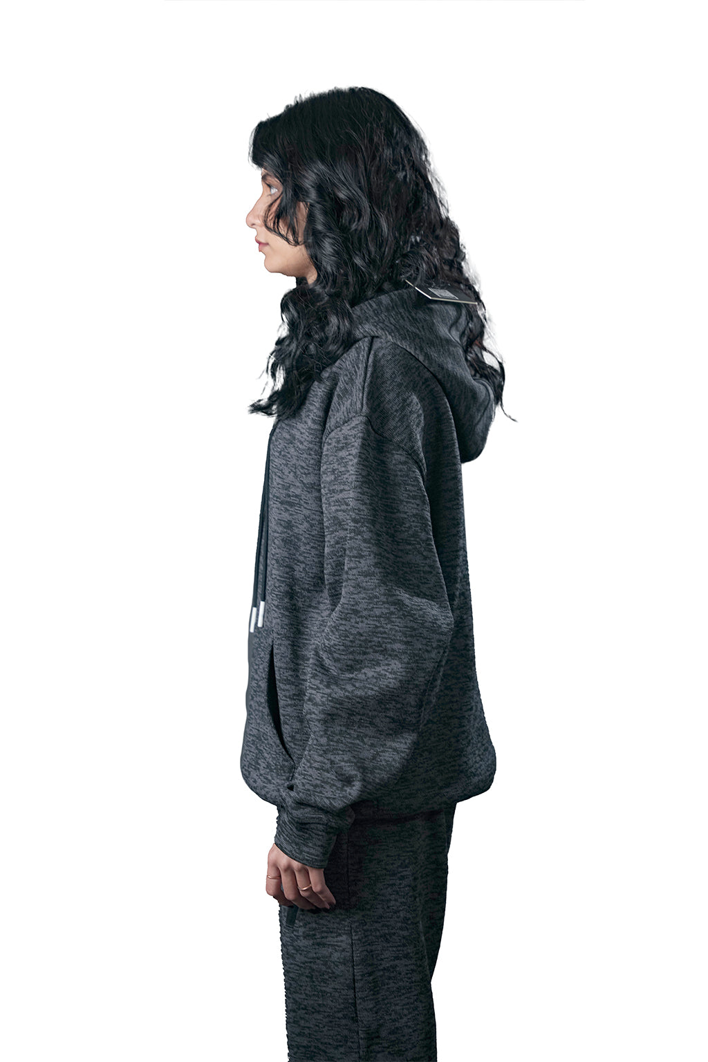 Black Textured Tracksuit – Loose Fit – Unisex