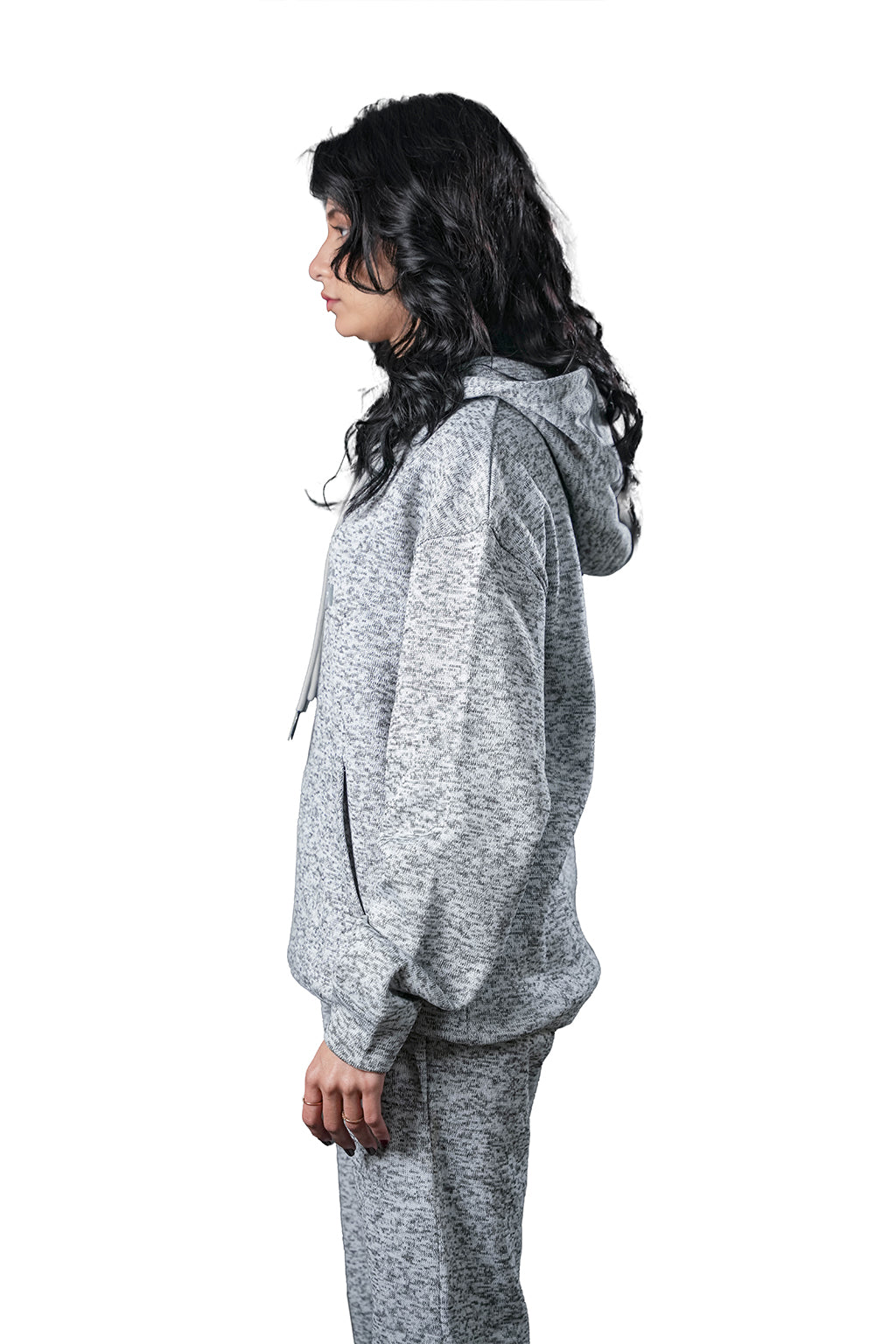 Grey Textured Tracksuit – Loose Fit – Unisex