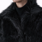Black Fur Jacket – Loose Fit – Women