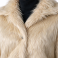 Beige Fur Jacket – Loose Fit – Women