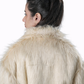 Beige Fur Jacket – Loose Fit – Women